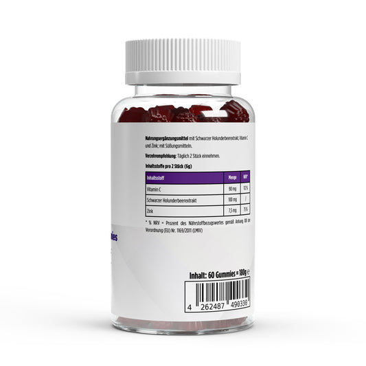 Elderberry + Vitamin C + Zink Gummies - 60 Stk. - Supplements and more Nahrungsergänzungsmittel