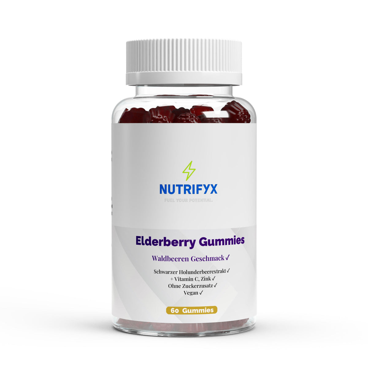 Elderberry + Vitamin C + Zink Gummies - 60 Stk. - Supplements and more Nahrungsergänzungsmittel