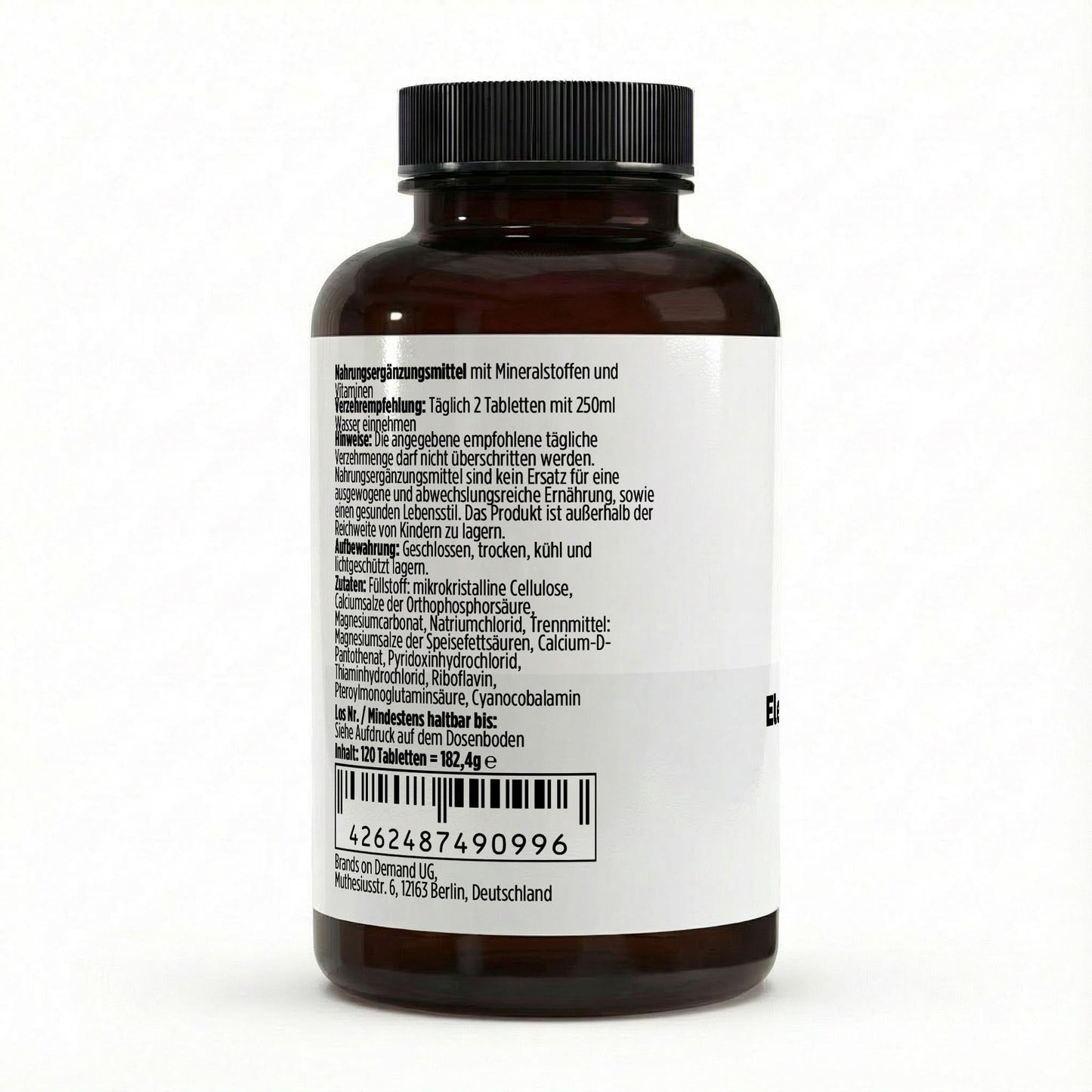 Elektrolyt Komplex - 120 vegane Tabletten - Supplements and more Nahrungsergänzungsmittel