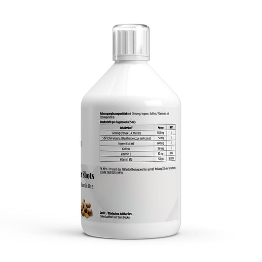 Ginseng Power Plus+ - 50 Shots - 500ml - Supplements and more Nahrungsergänzungsmittel