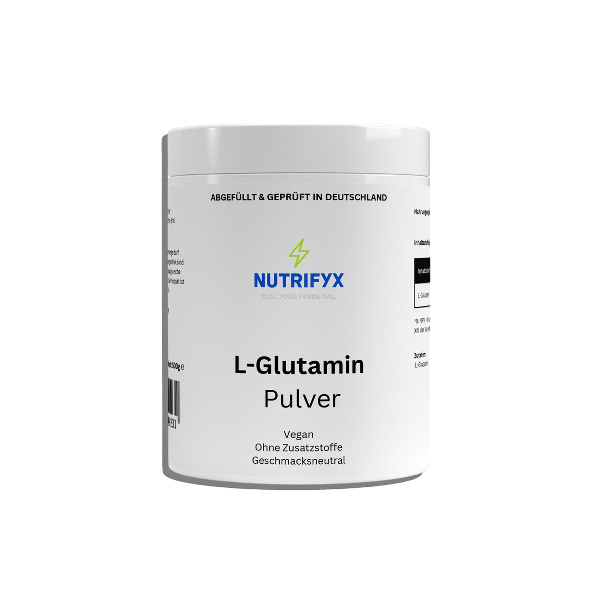 L - Glutamin Pulver - 500g - Supplements and more Nahrungsergänzungsmittel