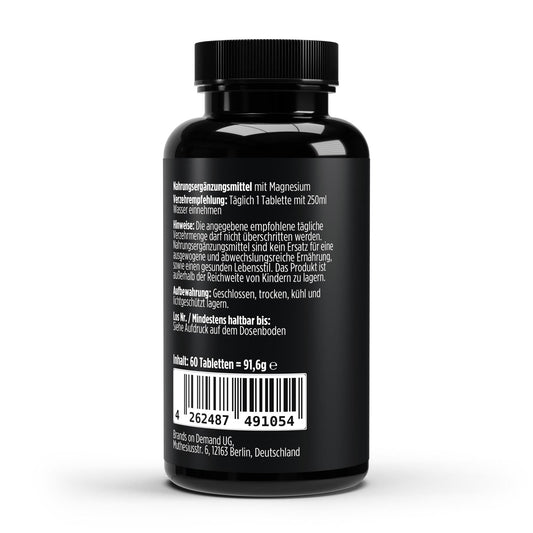 Magnesium 4fach Komplex - 60 vegane Tabletten - Supplements and more Nahrungsergänzungsmittel