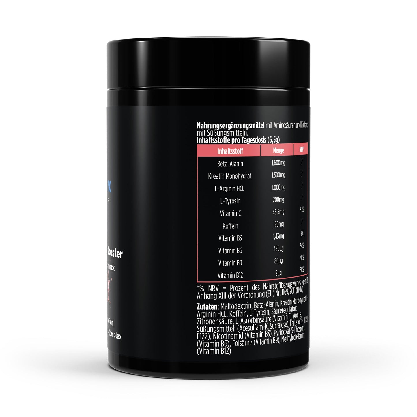 Pre - Workout Booster Himbeere - 520g - Supplements and more Nahrungsergänzungsmittel
