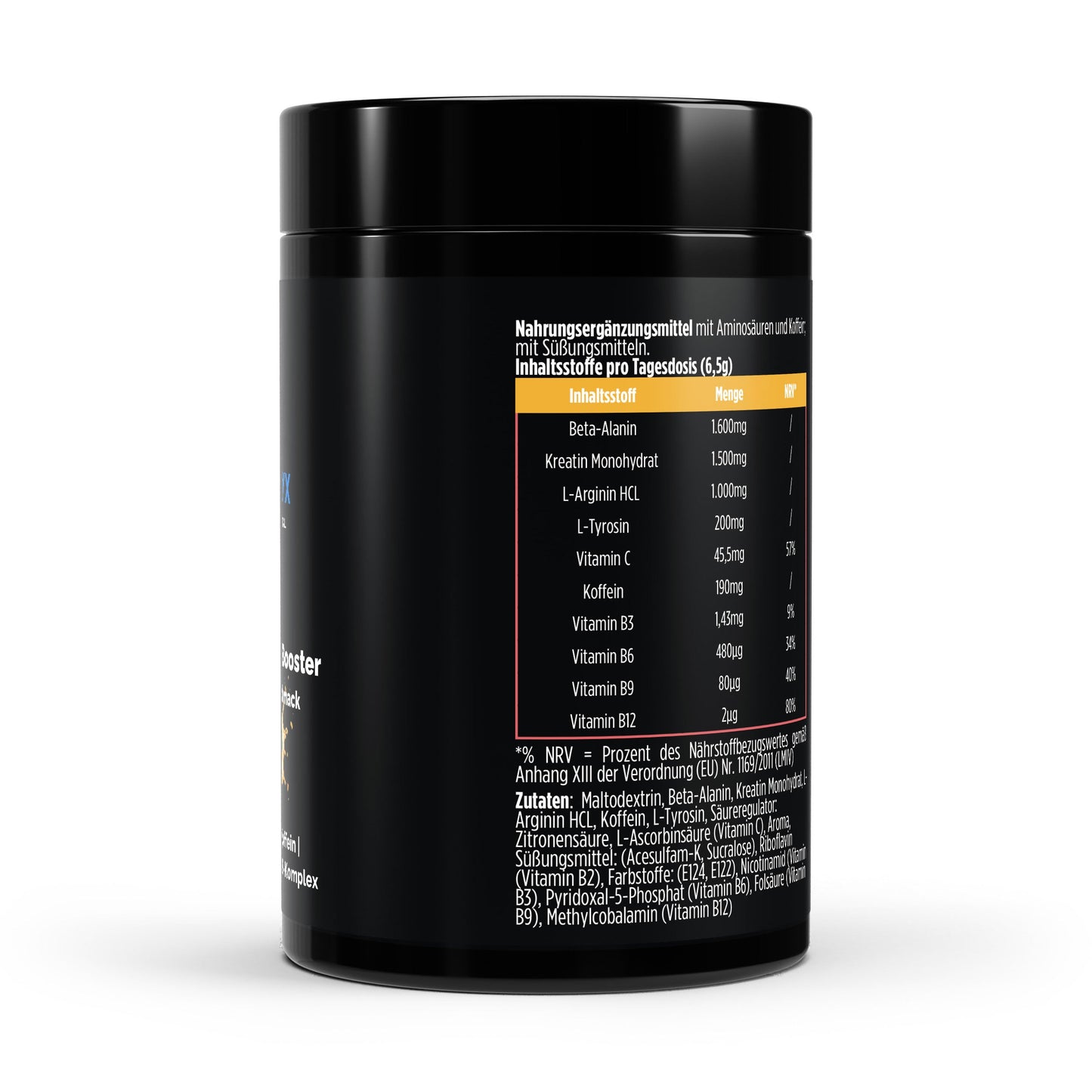 Pre - Workout Booster Orange - 520g - Supplements and more Nahrungsergänzungsmittel