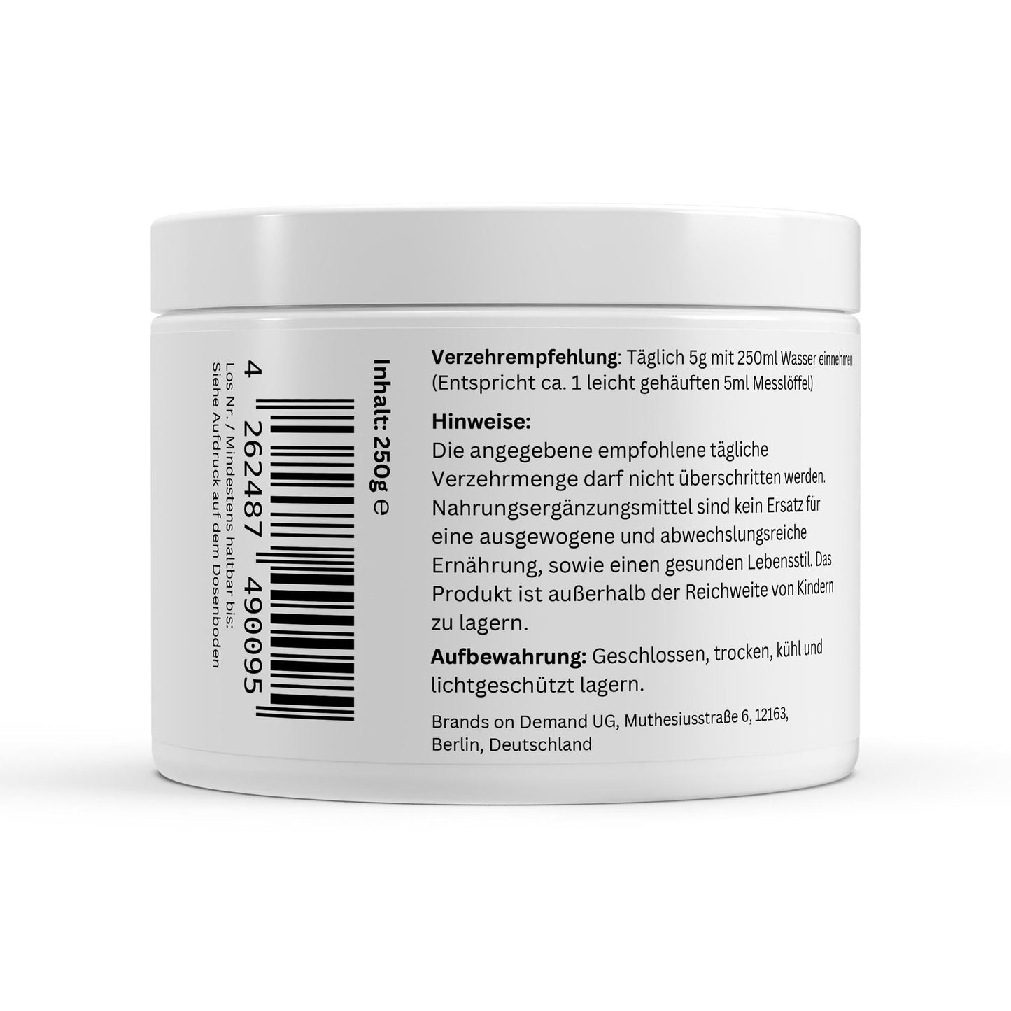 Taurin Pulver - 250g - Supplements and more Nahrungsergänzungsmittel