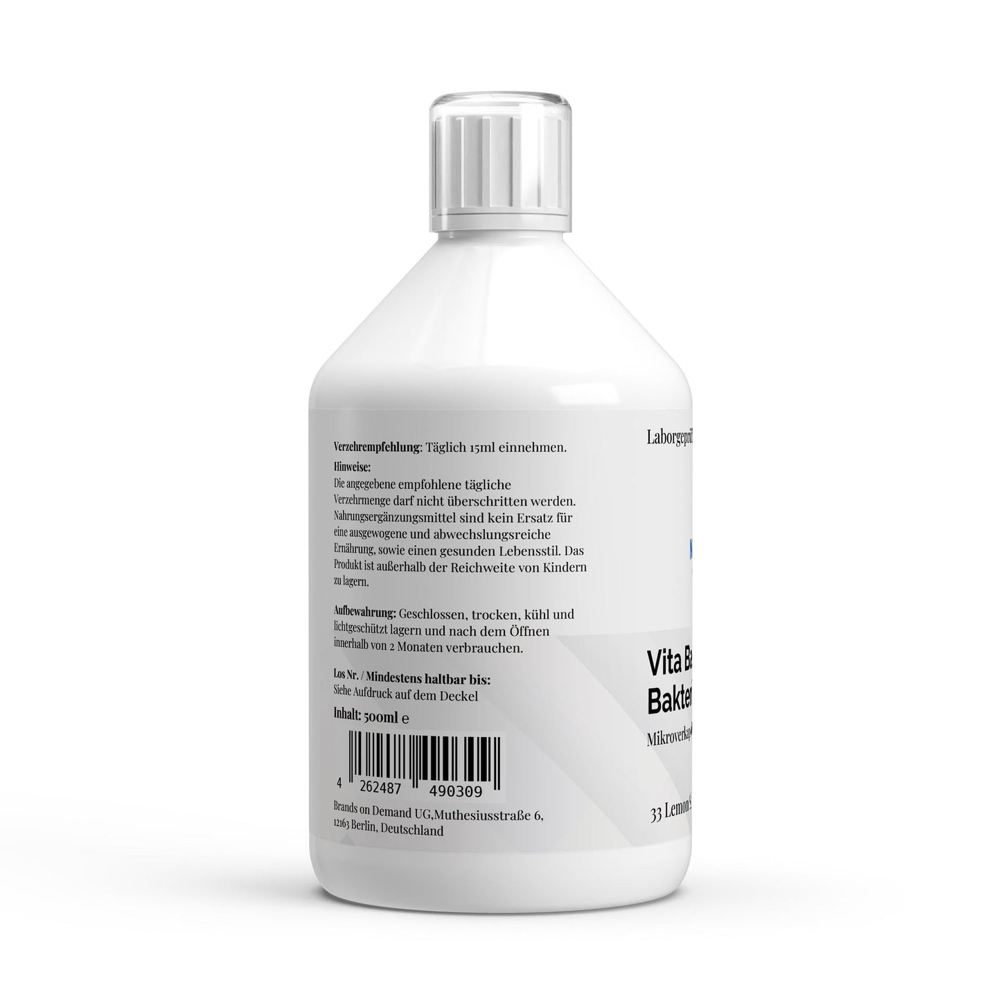 Vita Balance PLUS+ Bakterienkulturen - 33 vegane Lemon Shots - 500ml - Supplements and more Nahrungsergänzungsmittel