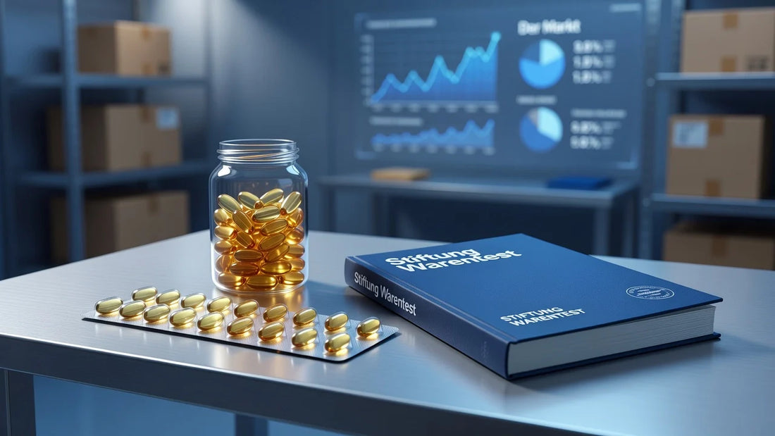 Professional header image for comparison analysis: Omega-3-Kapseln und Stiftung Warentest: Was steckt wirkli...