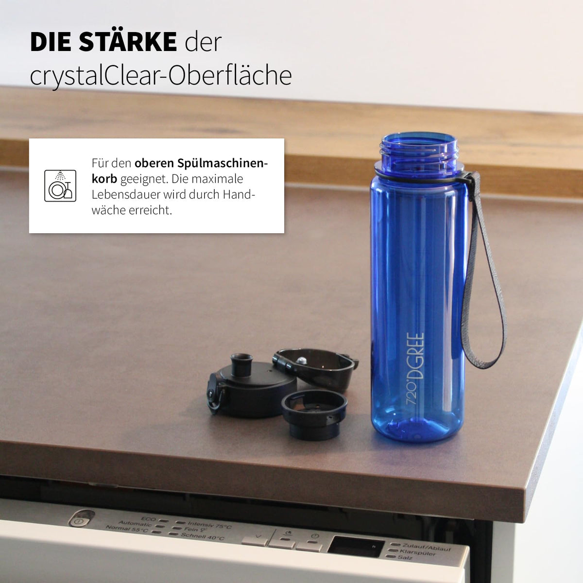 720°DGREE Trinkflasche 1l uberBottle Sieb - BPA-Frei, mehr als 40 Farben - Supplements and more Nahrungsergänzungsmittel