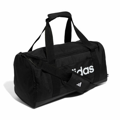 adidas Unisex Essentials Linear Duffel Bag Duffel Bag, Black/Black/White, S - Supplements and more Nahrungsergänzungsmittel