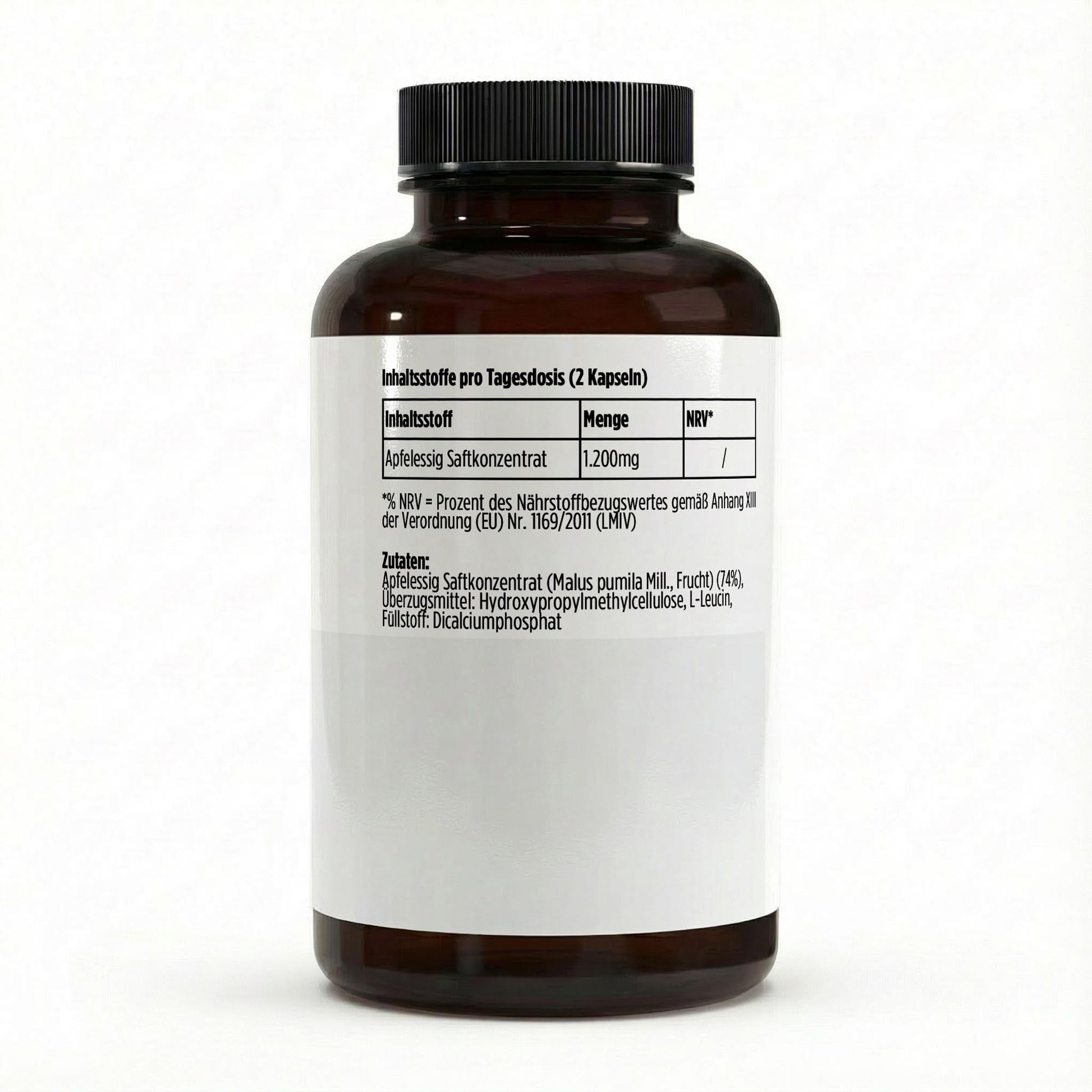 Apfelessig Extrakt Kapseln (600mg je Kapsel) - 120 vegane Kapseln - Supplements and more Nahrungsergänzungsmittel