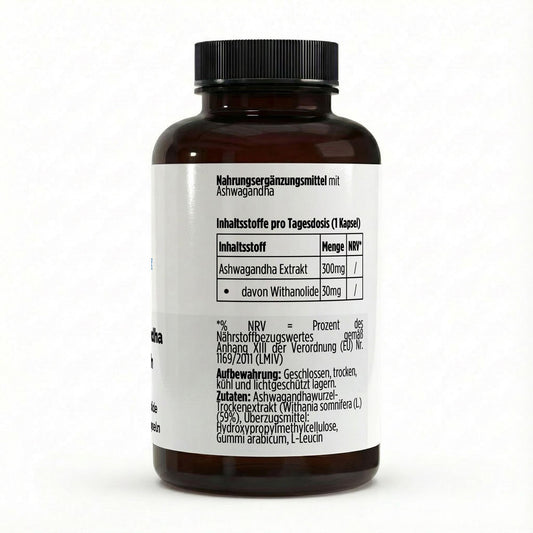 Ashwagandha (10% Withanolide) - 90 vegane Kapseln - Supplements and more Nahrungsergänzungsmittel