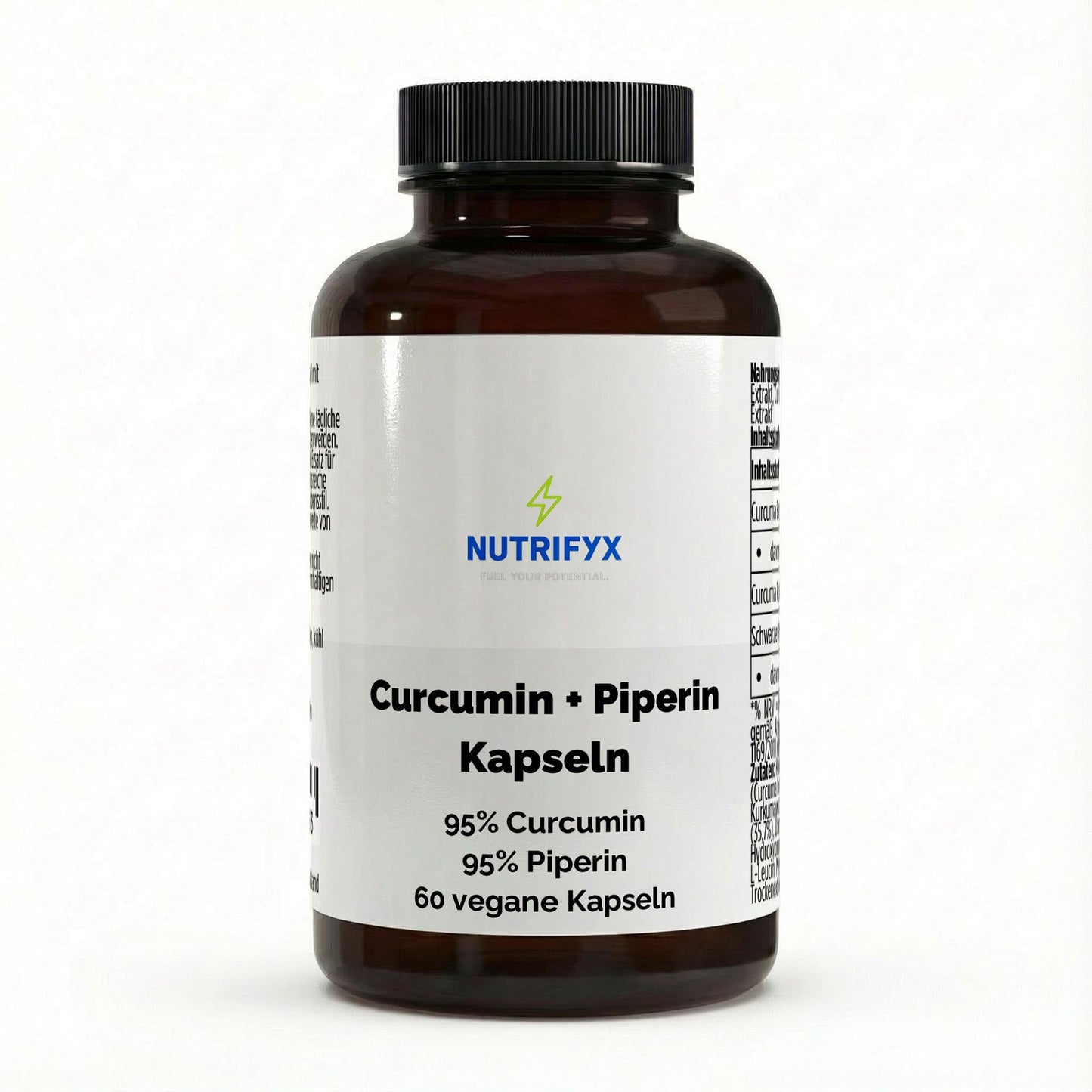 Curcuma (95% Curcumin) + Piperin - 60 vegane Kapseln - Supplements and more Nahrungsergänzungsmittel
