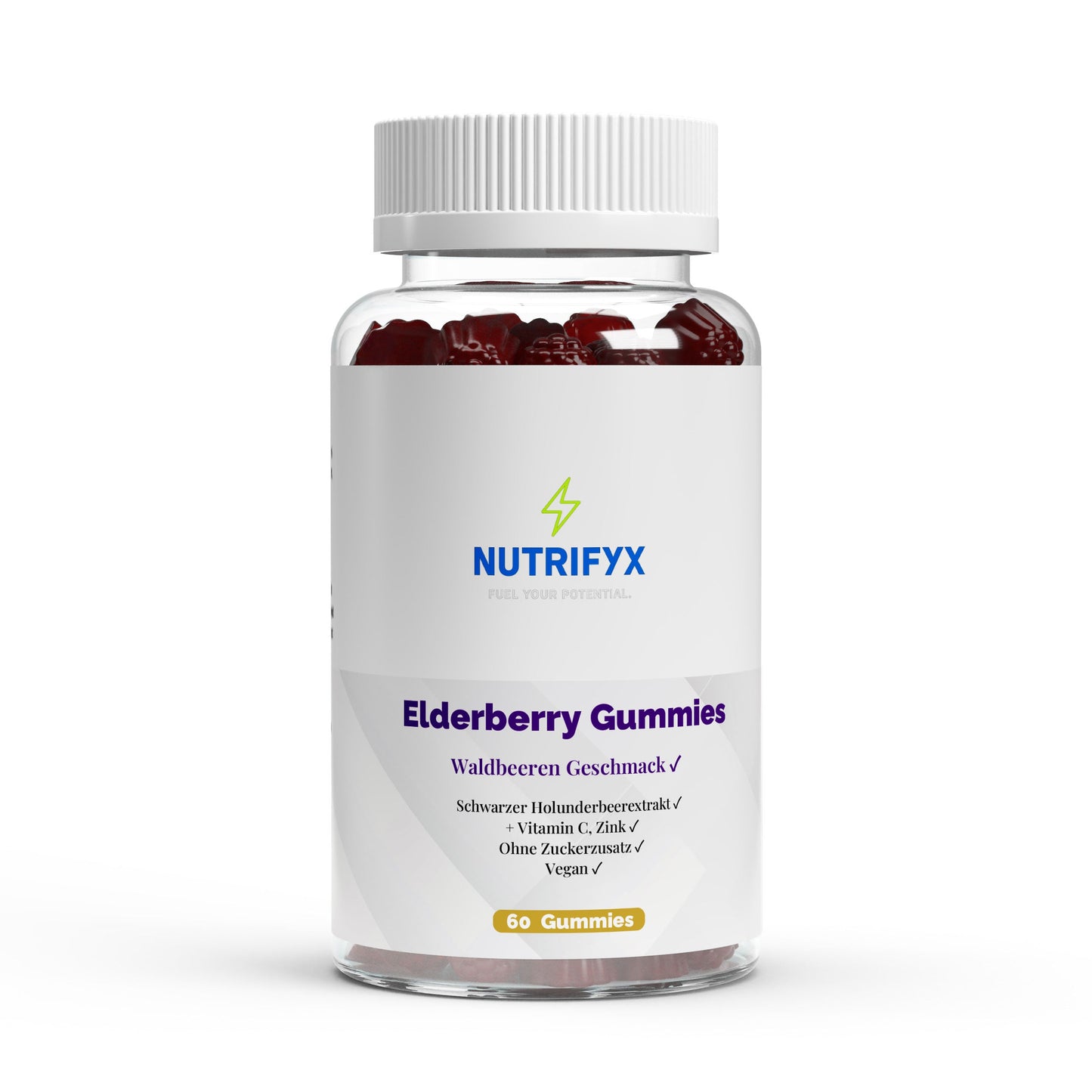 Elderberry + Vitamin C + Zink Gummies - 60 Stk. - Supplements and more Nahrungsergänzungsmittel