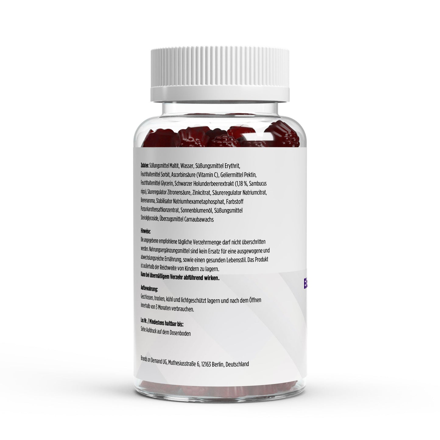 Elderberry + Vitamin C + Zink Gummies - 60 Stk. - Supplements and more Nahrungsergänzungsmittel