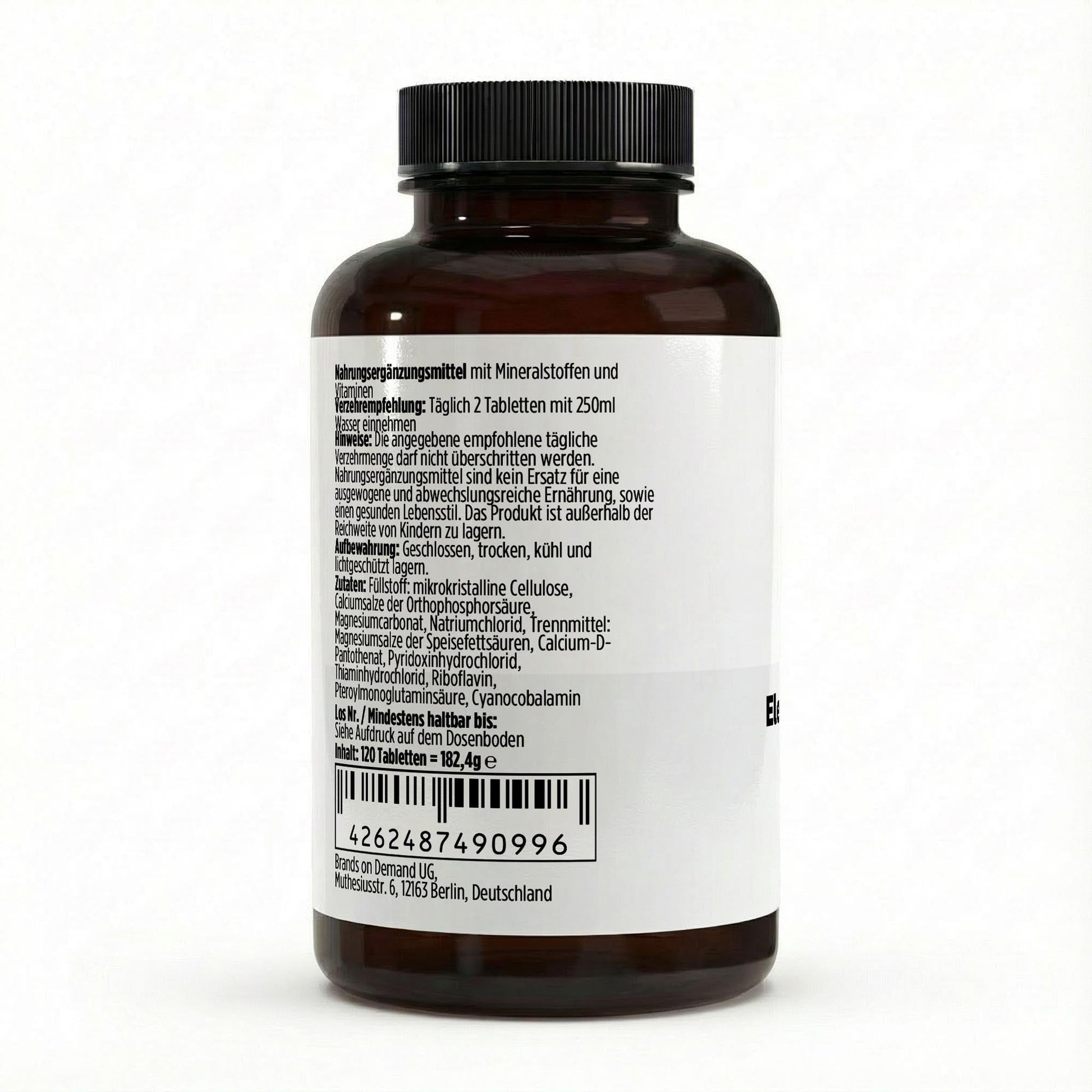Elektrolyt Komplex - 120 vegane Tabletten - Supplements and more Nahrungsergänzungsmittel