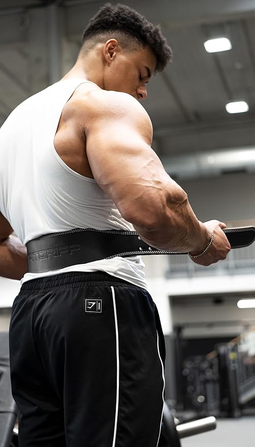 Fitgriff Classic Weight Lifting Belt - 100% Leather - for Men and Women - Belt for Bodybuilding, Strength Training, Weightlifting - Classic Leather Weightlifting Belt - Supplements and more Nahrungsergänzungsmittel