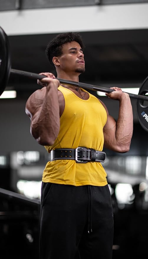 Fitgriff Classic Weight Lifting Belt - 100% Leather - for Men and Women - Belt for Bodybuilding, Strength Training, Weightlifting - Classic Leather Weightlifting Belt - Supplements and more Nahrungsergänzungsmittel
