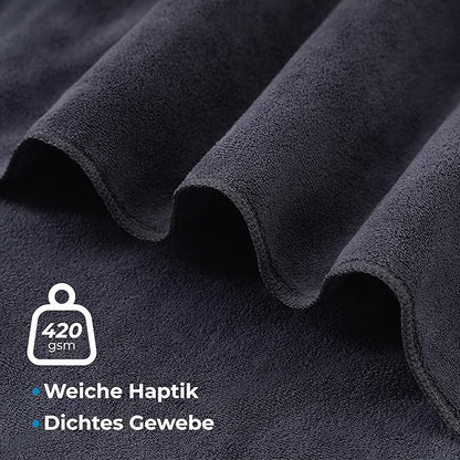 Fitness Towel Microfibre 120 x 50 cm - Quick-Drying Zip Pocket - Soft Sports Towel for Gym & Gym - Supplements and more Nahrungsergänzungsmittel