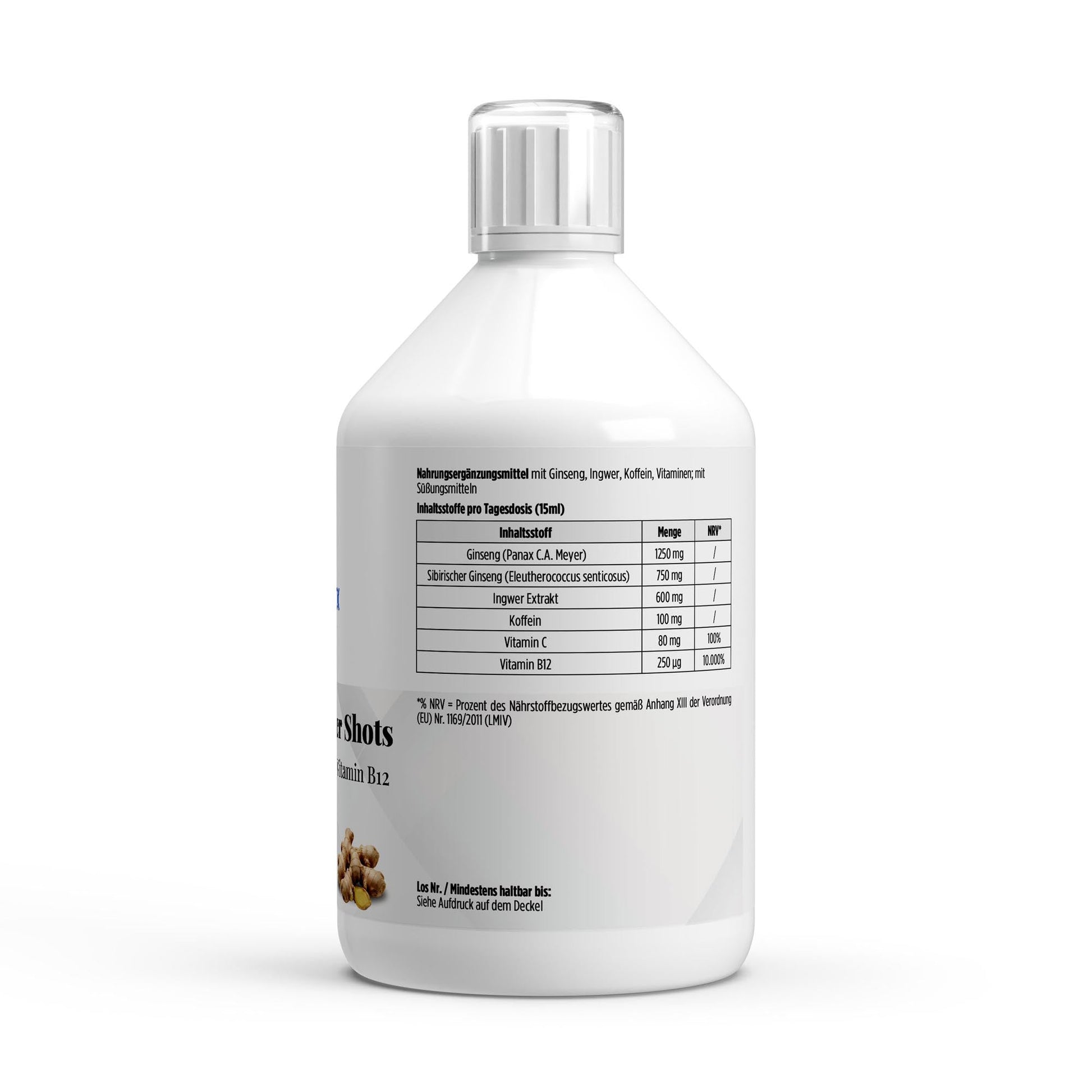 Ginseng Power Plus+ - 50 Shots - 500ml - Supplements and more Nahrungsergänzungsmittel