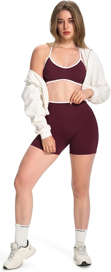 JOYSPELS Women's Scrunch Sports Shorts, Seamless Leggings, Gym Sports Trousers, Short Cycling Shorts, Push Up Leggings for Summer - Supplements and more Nahrungsergänzungsmittel