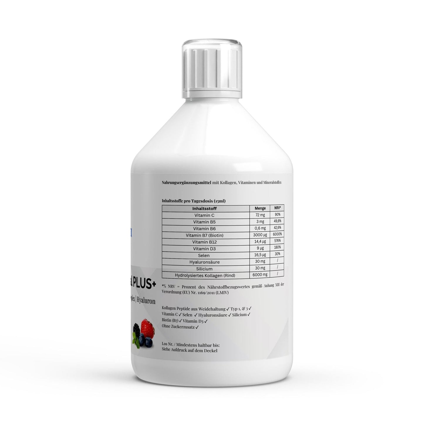Kollagen Vital PLUS+ Shots - Wild Berry - 500ml - Supplements and more Nahrungsergänzungsmittel