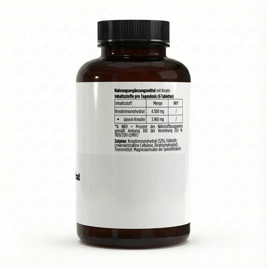 Kreatin Monohydrat - 180 vegane Tabletten - Supplements and more Nahrungsergänzungsmittel