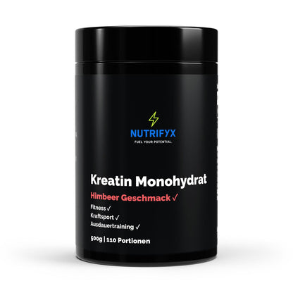 Kreatin Monohydrat Raspberry - 500g - Supplements and more Nahrungsergänzungsmittel
