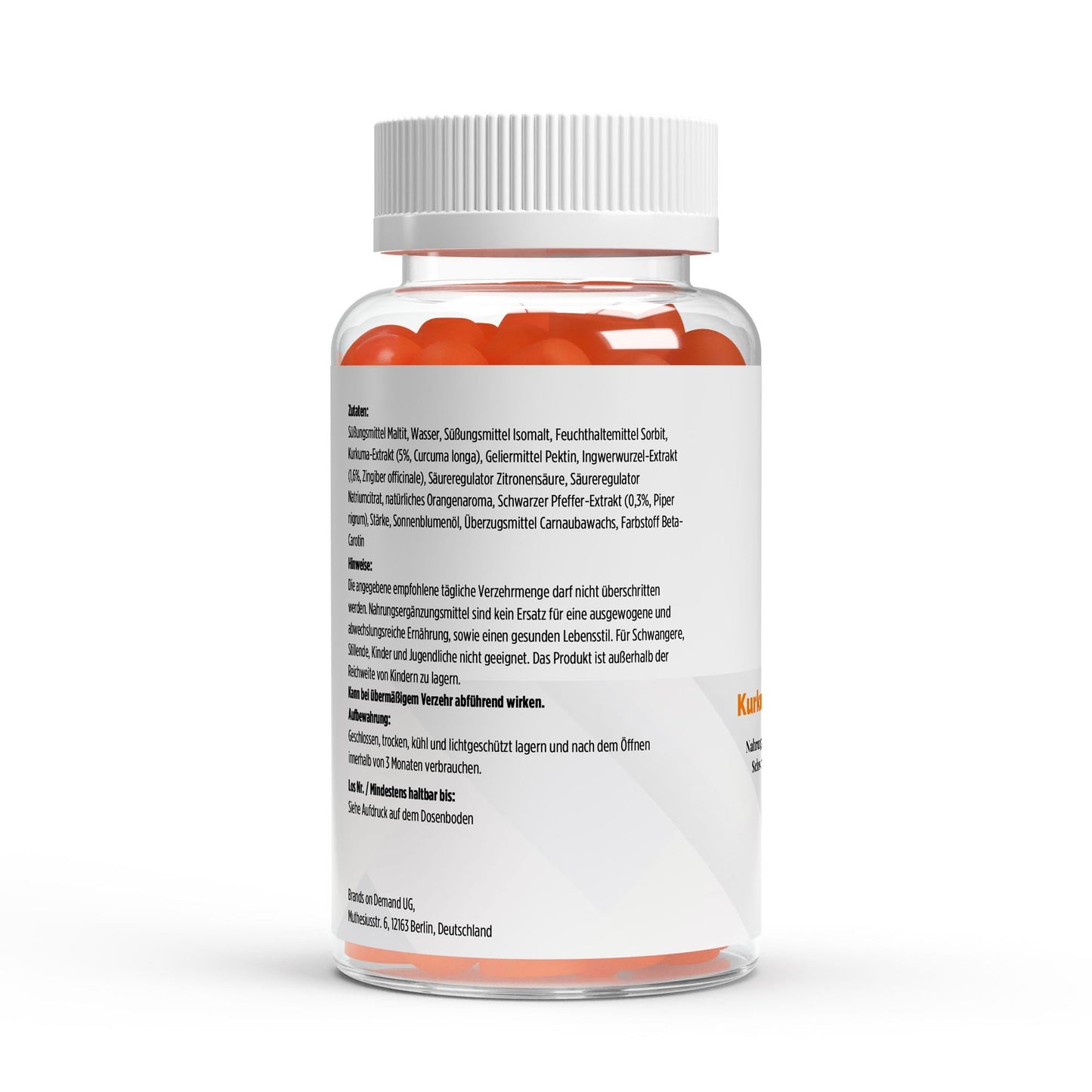 Kurkuma + Ingwer + Schwarzer Pfeffer Gummies - 60 Stk. - Supplements and more Nahrungsergänzungsmittel