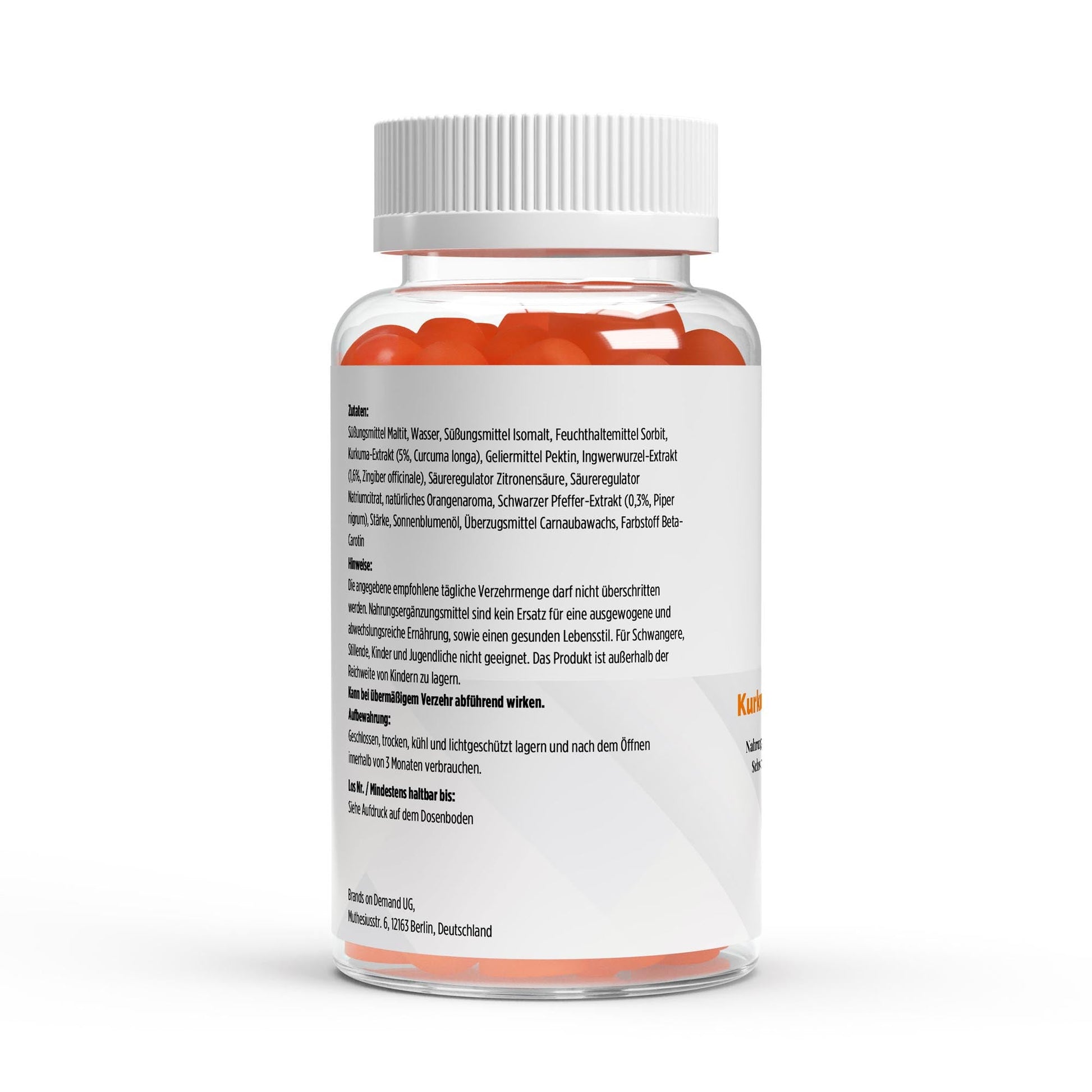 Kurkuma + Ingwer + Schwarzer Pfeffer Gummies - 60 Stk. - Supplements and more Nahrungsergänzungsmittel