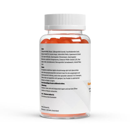 Kurkuma + Ingwer + Schwarzer Pfeffer Gummies - 60 Stk. - Supplements and more Nahrungsergänzungsmittel