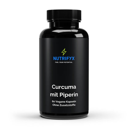 Kurkuma + Piperin - 60 Kapseln - Supplements and more Nahrungsergänzungsmittel