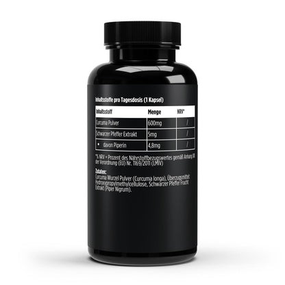 Kurkuma + Piperin - 60 Kapseln - Supplements and more Nahrungsergänzungsmittel