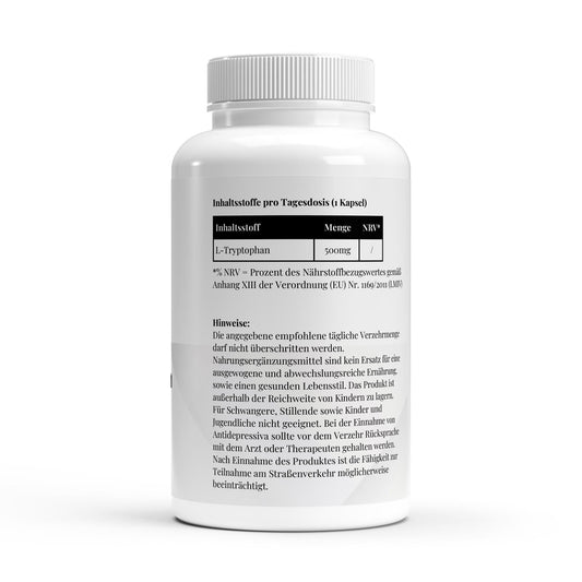 L - Tryptophan - 90 Kapseln - Supplements and more Nahrungsergänzungsmittel
