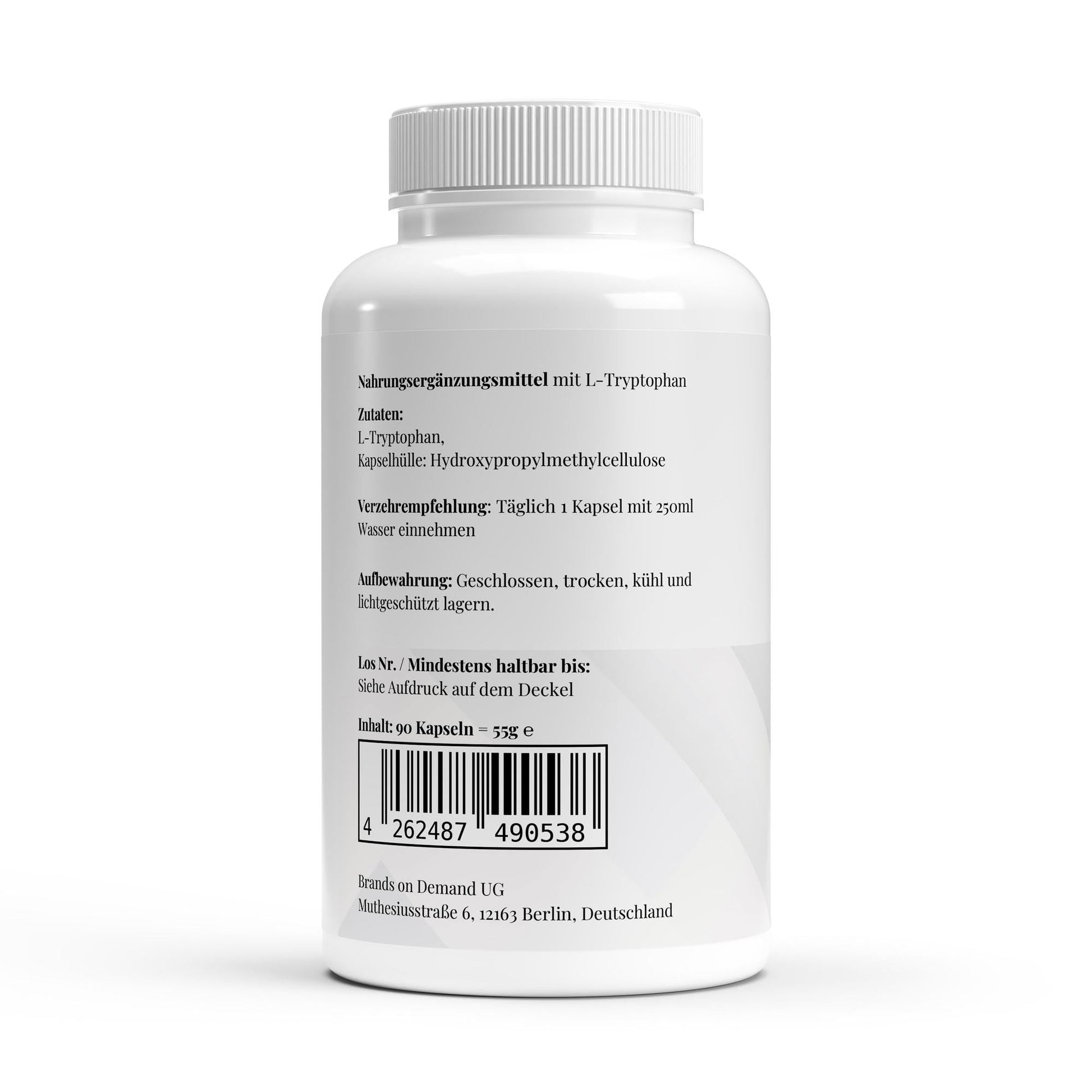 L - Tryptophan - 90 Kapseln - Supplements and more Nahrungsergänzungsmittel