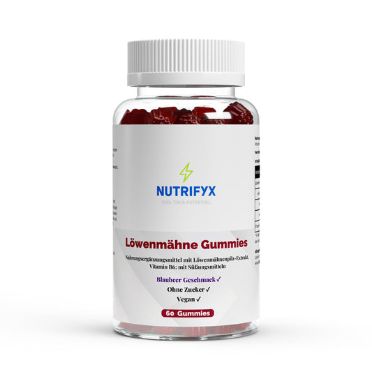 Löwenmähne + Vitamin B6 Gummies - 60 Stk. - Supplements and more Nahrungsergänzungsmittel