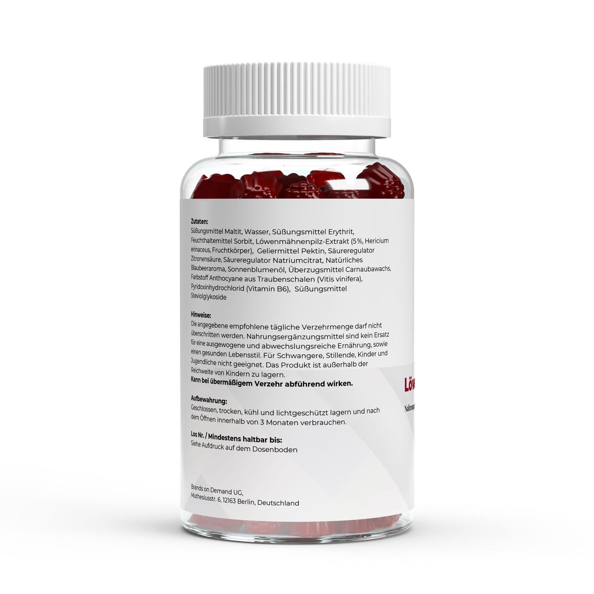 Löwenmähne + Vitamin B6 Gummies - 60 Stk. - Supplements and more Nahrungsergänzungsmittel