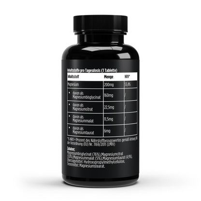 Magnesium 4fach Komplex - 60 vegane Tabletten - Supplements and more Nahrungsergänzungsmittel