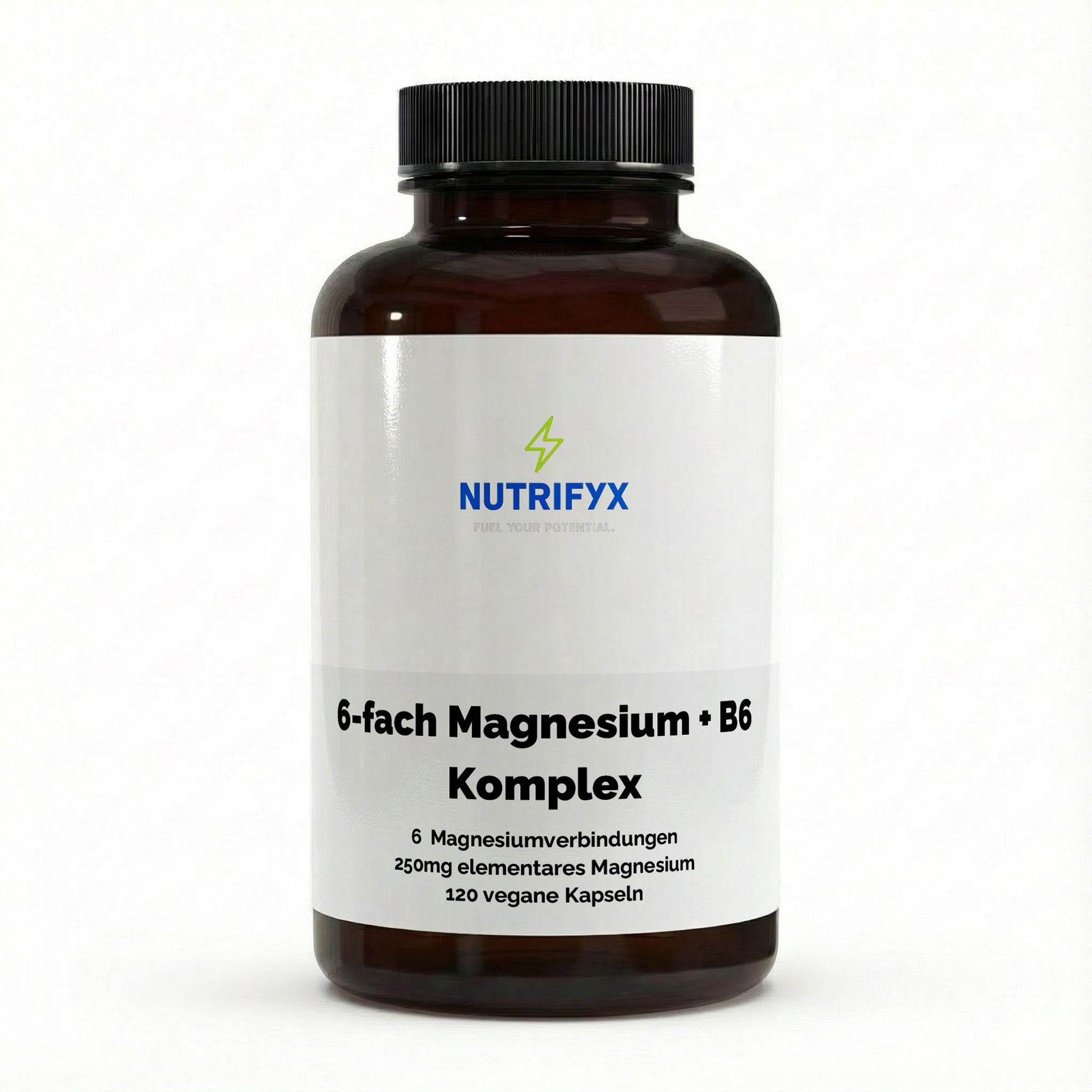 Magnesium 6x Komplex + B6 - 120 vegane Kapseln - Supplements and more Nahrungsergänzungsmittel