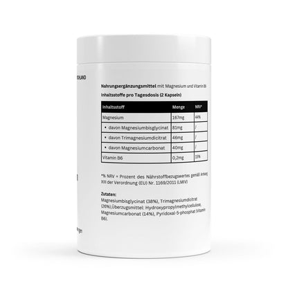 Magnesium Komplex + Vitamin B6 - 90 Kapseln - Supplements and more Nahrungsergänzungsmittel