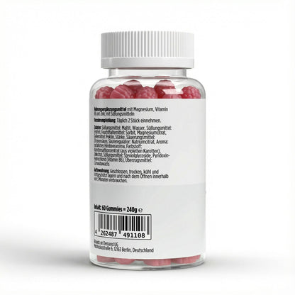 Magnesium + Zink + B6 Gummies - 60 Stk. - Supplements and more Nahrungsergänzungsmittel