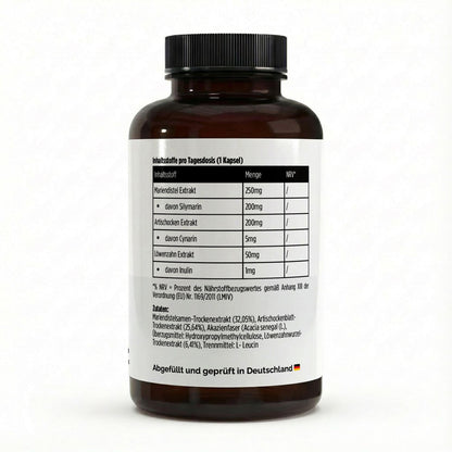Mariendistel Artischocke Löwenzahn Komplex - 120 Kapseln - Supplements and more Nahrungsergänzungsmittel