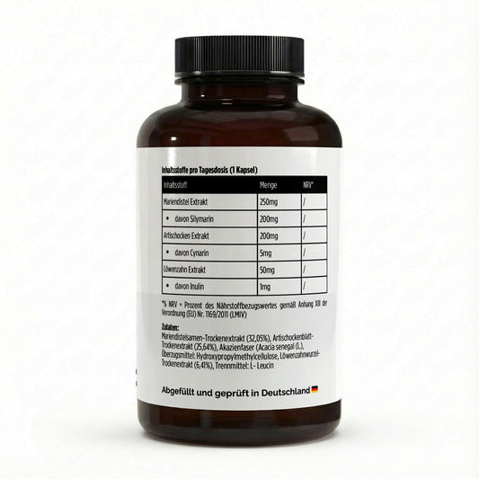 Mariendistel Artischocke Löwenzahn Komplex - 120 Kapseln - Supplements and more Nahrungsergänzungsmittel