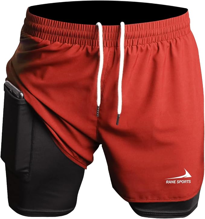 Men's Running Shorts 2 in 1 Shorts Gym Athletic Shorts Outdoor Marathon Workout Training Shorts - Supplements and more Nahrungsergänzungsmittel