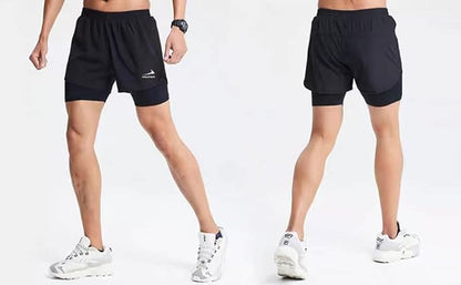 Men's Running Shorts 2 in 1 Shorts Gym Athletic Shorts Outdoor Marathon Workout Training Shorts - Supplements and more Nahrungsergänzungsmittel