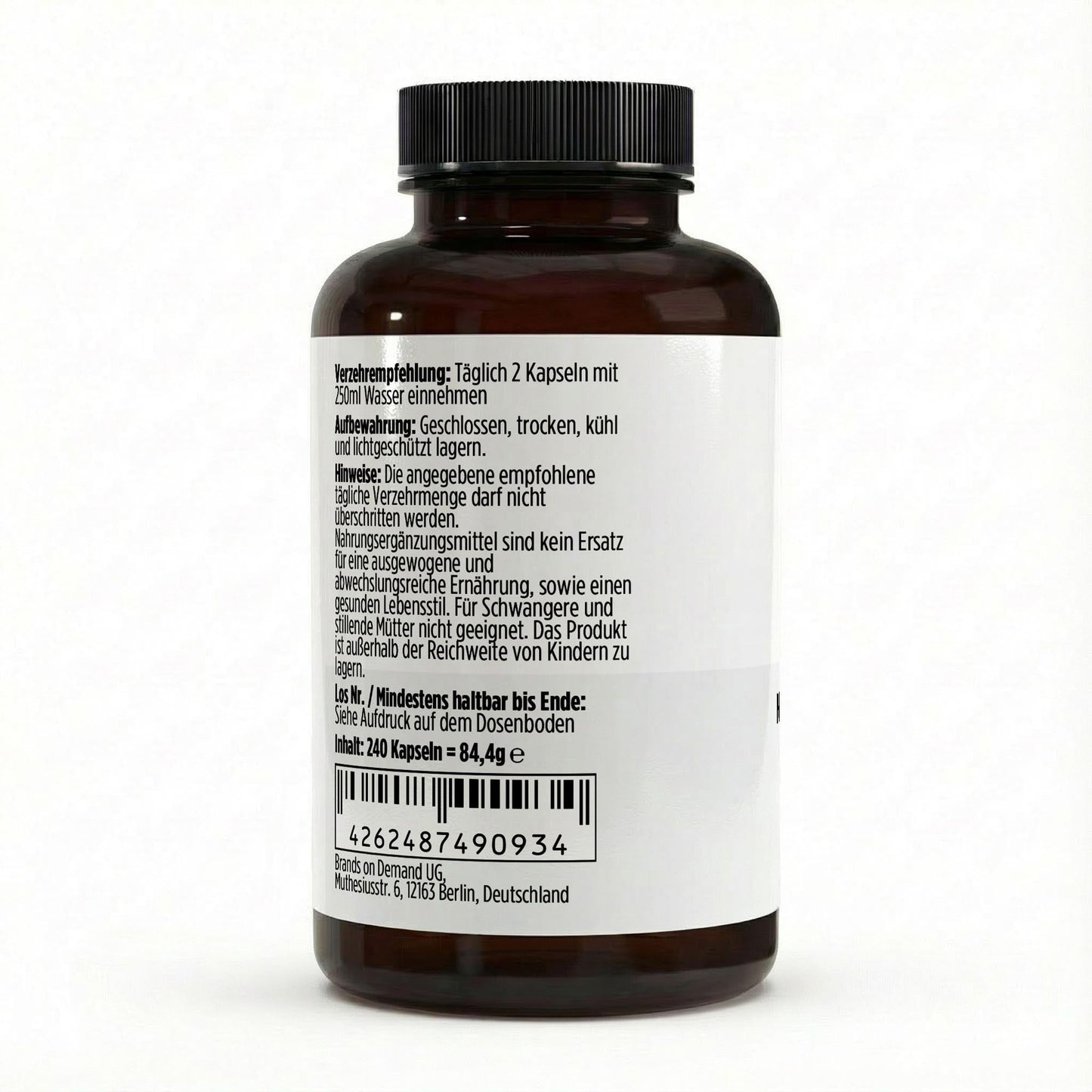 Mönchspfeffer - 240 vegane Kapseln - Supplements and more Nahrungsergänzungsmittel
