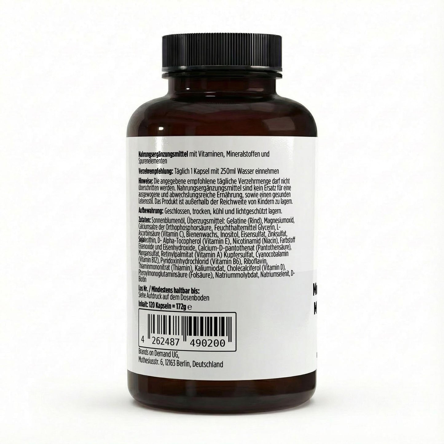 Multi Vitamin und Mineral Komplex - 120 Softgels - Supplements and more Nahrungsergänzungsmittel