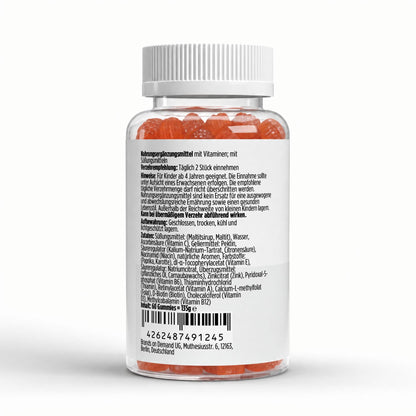 Multivitamin Gummies Kids - Orange - 60 vegane Gummies - Supplements and more Nahrungsergänzungsmittel