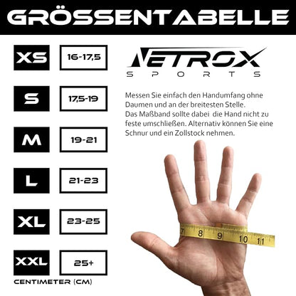 Netrox Sports Leather Training Gloves with 40 cm Wrist Bandage for Strength Training Strength Sports Fitness Gloves Gym with Wrist Protection Men and Women Sports Gloves Fitness Gloves - Supplements and more Nahrungsergänzungsmittel