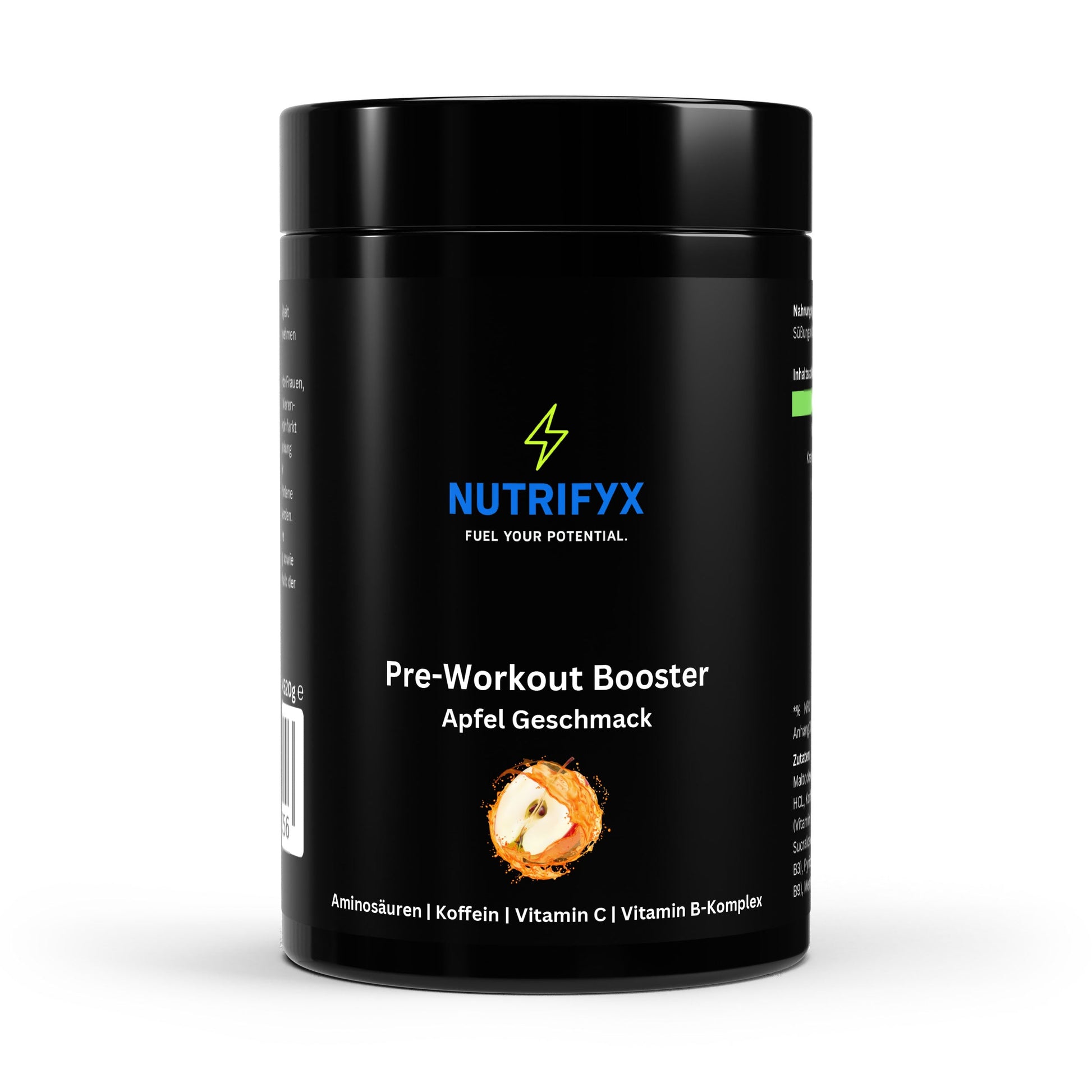 Pre - Workout Booster Apfel - 520g - Supplements and more Nahrungsergänzungsmittel