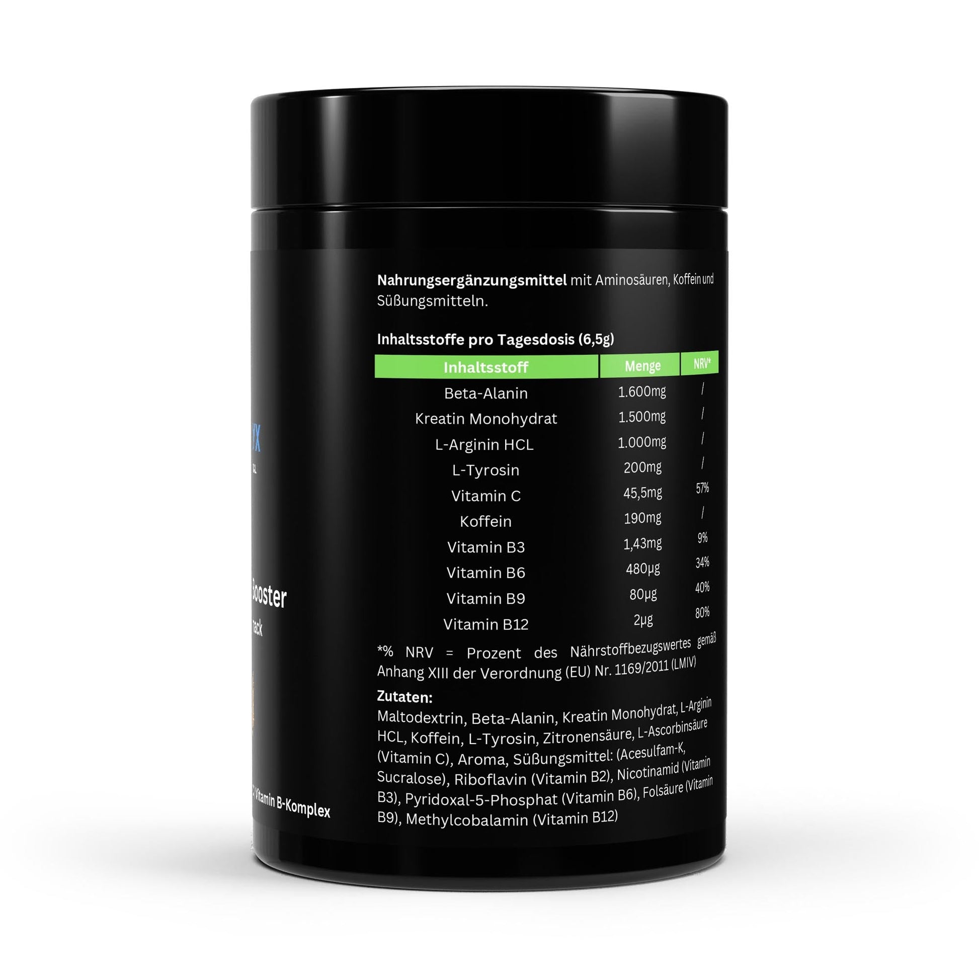 Pre - Workout Booster Apfel - 520g - Supplements and more Nahrungsergänzungsmittel